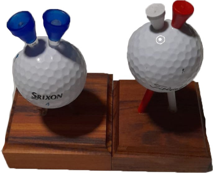 Wooden Golf Trophy – Crossed Tees Golf Ball