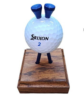 Wooden Golf Trophy – Crossed Tees Golf Ball
